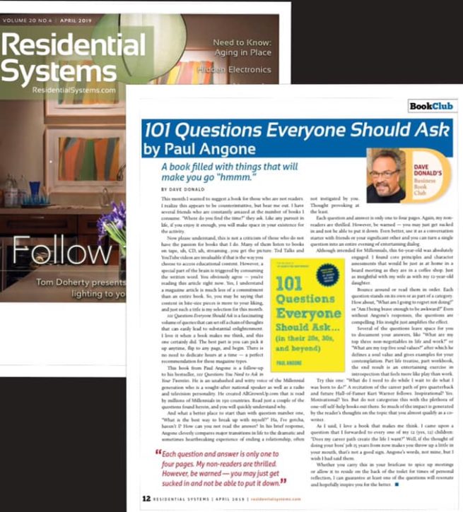 Residential Systems, April 2019 Issue Dave Donald's Business Book